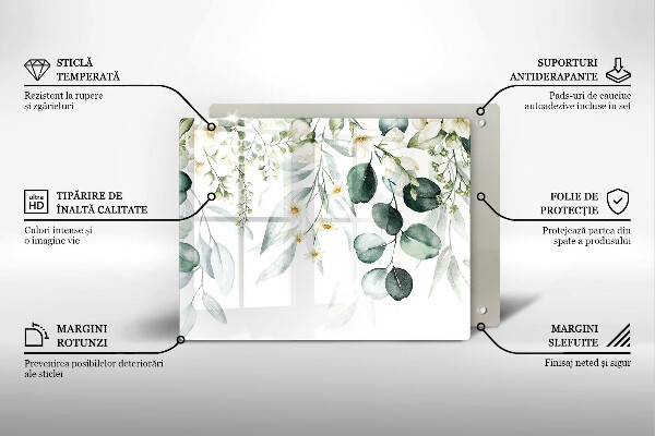 Osłona płyty indukcyjnej Akwarelowe rośliny