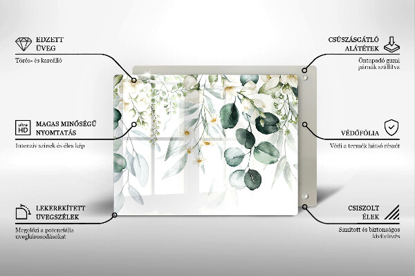 Osłona płyty indukcyjnej Akwarelowe rośliny