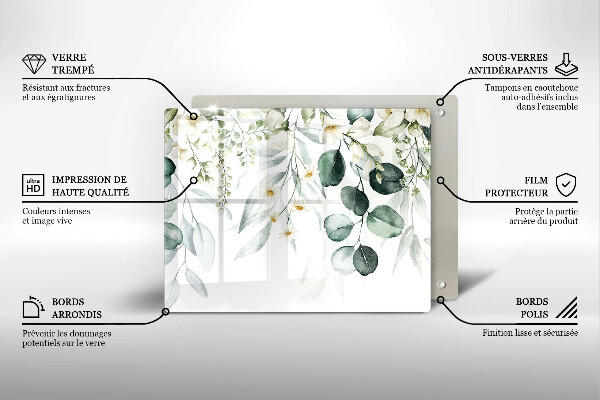 Osłona płyty indukcyjnej Akwarelowe rośliny