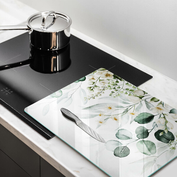 Osłona płyty indukcyjnej Akwarelowe rośliny
