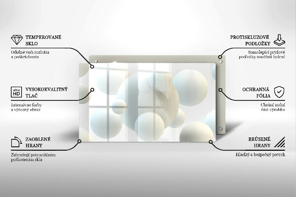 Osłona płyty indukcyjnej Nowoczesne kule 3D