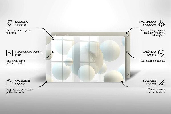 Osłona płyty indukcyjnej Nowoczesne kule 3D
