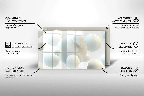 Osłona płyty indukcyjnej Nowoczesne kule 3D