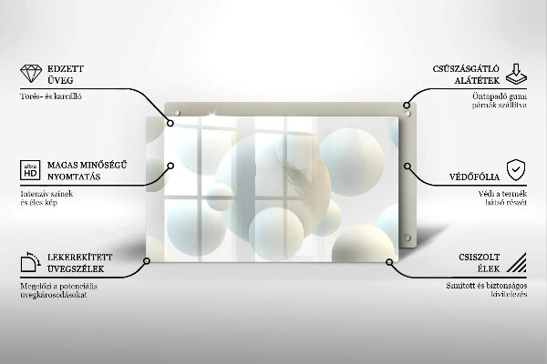 Osłona płyty indukcyjnej Nowoczesne kule 3D