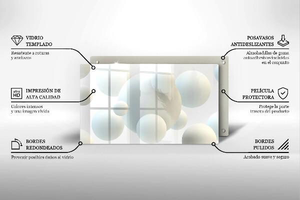 Osłona płyty indukcyjnej Nowoczesne kule 3D