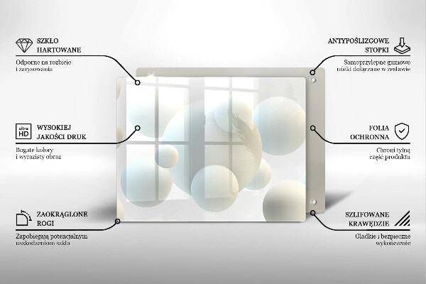 Osłona płyty indukcyjnej Nowoczesne kule 3D