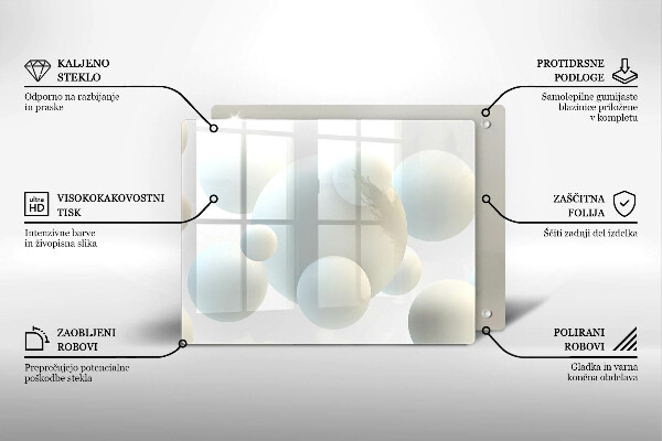 Osłona płyty indukcyjnej Nowoczesne kule 3D