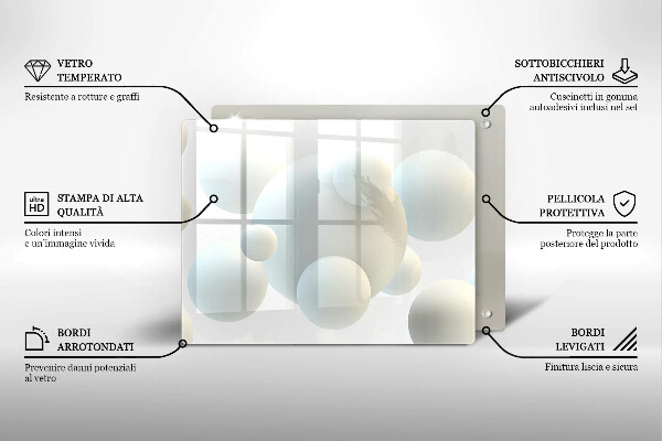 Osłona płyty indukcyjnej Nowoczesne kule 3D