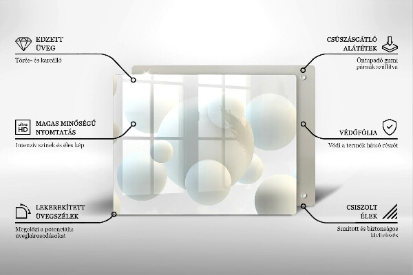 Osłona płyty indukcyjnej Nowoczesne kule 3D