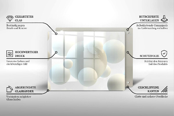Osłona płyty indukcyjnej Nowoczesne kule 3D