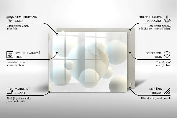 Osłona płyty indukcyjnej Nowoczesne kule 3D