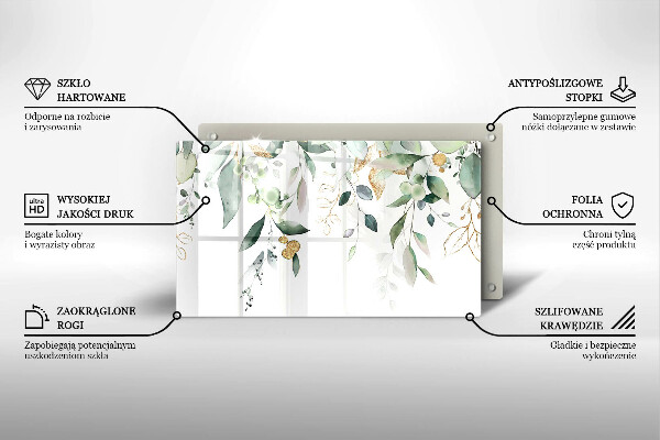 Osłona płyty indukcyjnej Akwarelowe liście