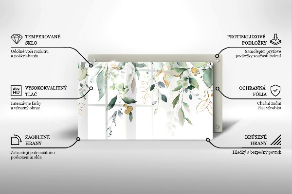 Osłona płyty indukcyjnej Akwarelowe liście