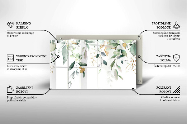 Osłona płyty indukcyjnej Akwarelowe liście
