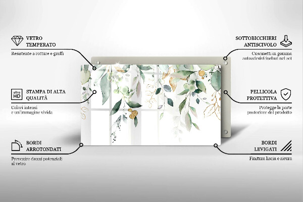 Osłona płyty indukcyjnej Akwarelowe liście