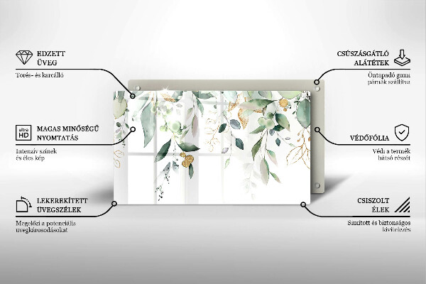 Osłona płyty indukcyjnej Akwarelowe liście