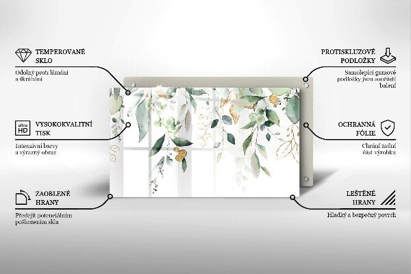 Osłona płyty indukcyjnej Akwarelowe liście