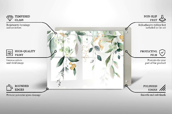 Osłona płyty indukcyjnej Akwarelowe liście