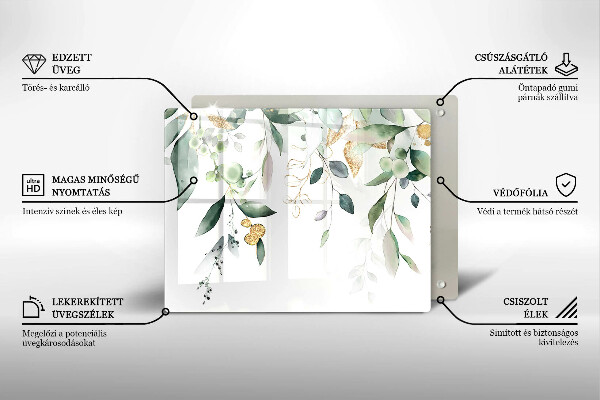 Osłona płyty indukcyjnej Akwarelowe liście