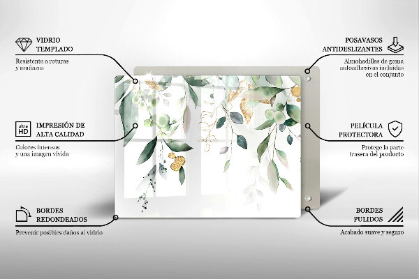 Osłona płyty indukcyjnej Akwarelowe liście