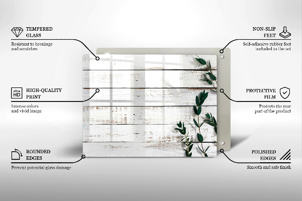 Osłona ściany przy kuchence gazowej Stare deski i liście