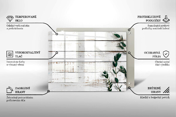 Osłona ściany przy kuchence gazowej Stare deski i liście