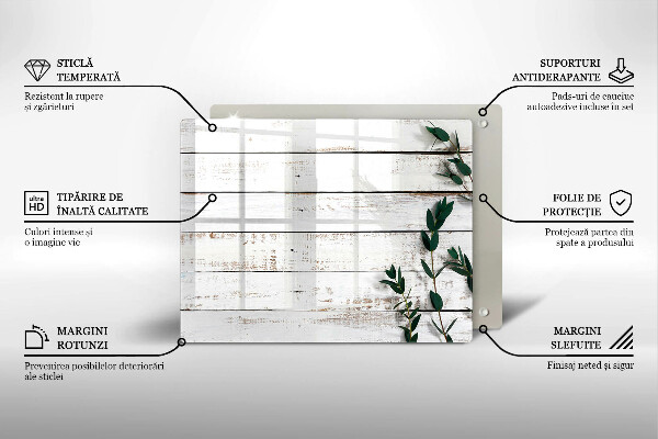 Osłona ściany przy kuchence gazowej Stare deski i liście