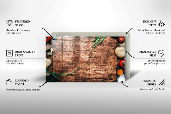 Osłona ściany przy kuchence gazowej Drewniana deska kuchenna