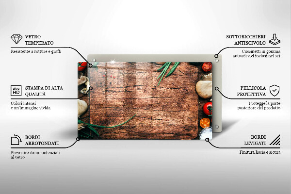 Osłona ściany przy kuchence gazowej Drewniana deska kuchenna