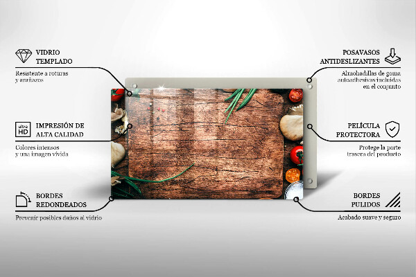 Osłona ściany przy kuchence gazowej Drewniana deska kuchenna