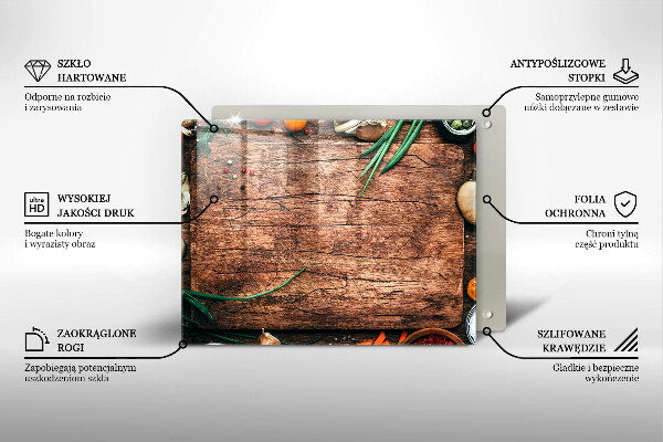 Osłona ściany przy kuchence gazowej Drewniana deska kuchenna