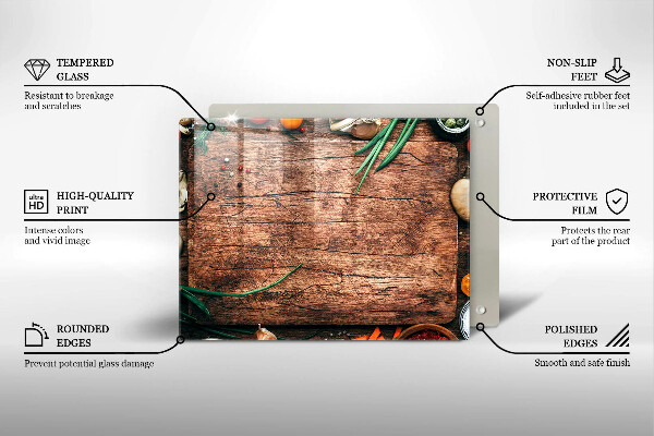 Osłona ściany przy kuchence gazowej Drewniana deska kuchenna