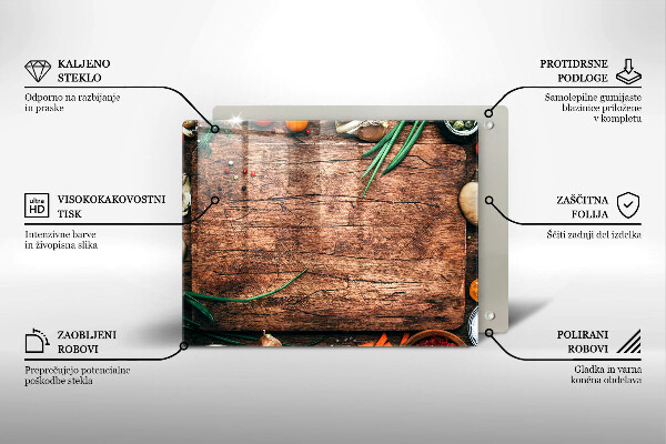 Osłona ściany przy kuchence gazowej Drewniana deska kuchenna