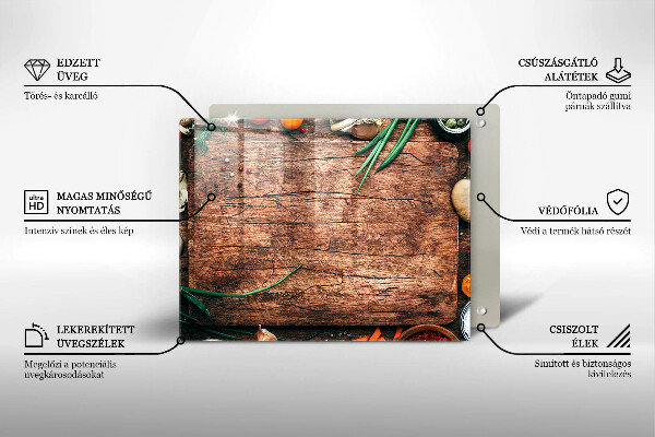 Osłona ściany przy kuchence gazowej Drewniana deska kuchenna