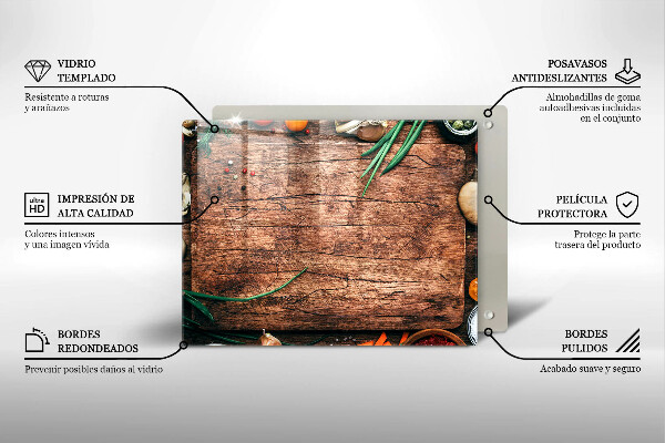 Osłona ściany przy kuchence gazowej Drewniana deska kuchenna