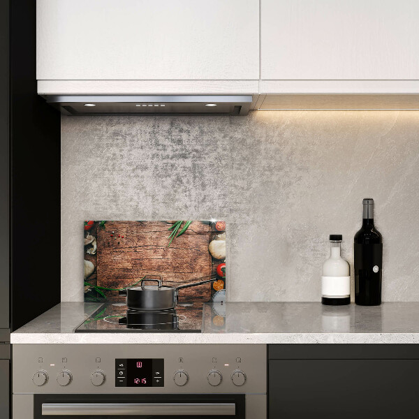 Osłona ściany przy kuchence gazowej Drewniana deska kuchenna