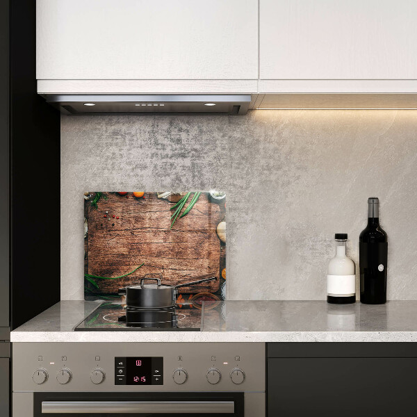 Osłona ściany przy kuchence gazowej Drewniana deska kuchenna