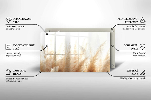 Osłona ściany przy kuchence gazowej Trawa pampasowa