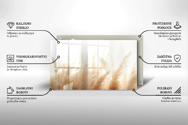Osłona ściany przy kuchence gazowej Trawa pampasowa