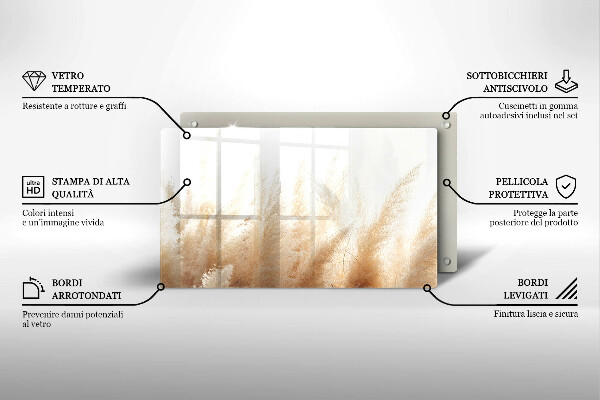 Osłona ściany przy kuchence gazowej Trawa pampasowa