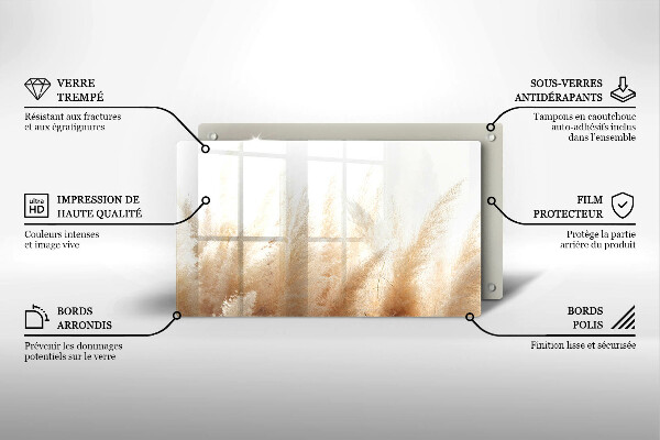 Osłona ściany przy kuchence gazowej Trawa pampasowa