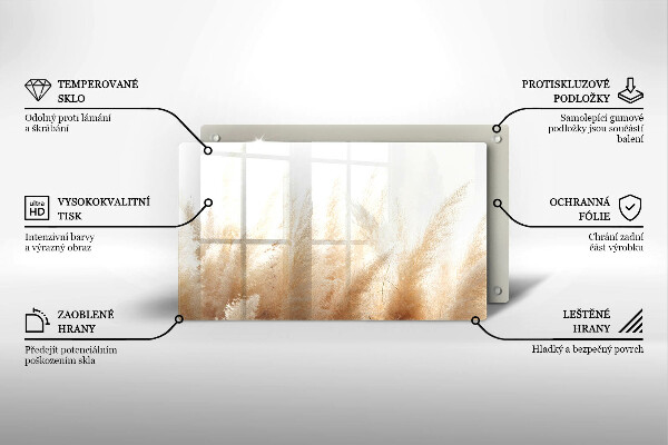 Osłona ściany przy kuchence gazowej Trawa pampasowa