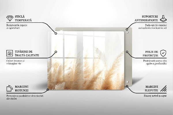 Osłona ściany przy kuchence gazowej Trawa pampasowa