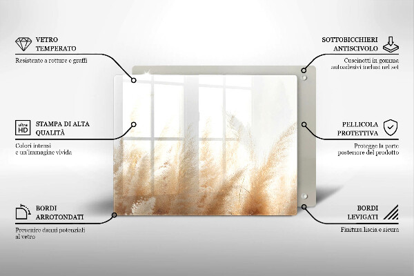 Osłona ściany przy kuchence gazowej Trawa pampasowa