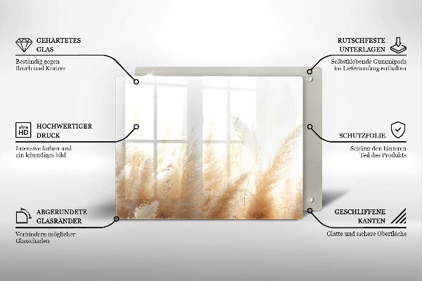 Osłona ściany przy kuchence gazowej Trawa pampasowa