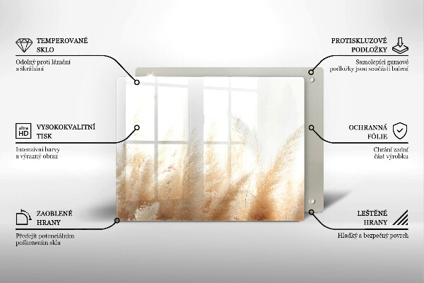 Osłona ściany przy kuchence gazowej Trawa pampasowa