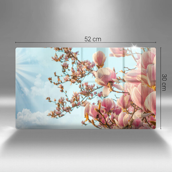 Szkło na płytę indukcyjną Drzewo różowe kwiaty