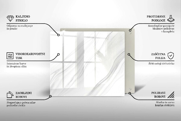 Płyta ochronna na kuchenkę Delikatny marmur