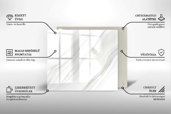 Płyta ochronna na kuchenkę Delikatny marmur