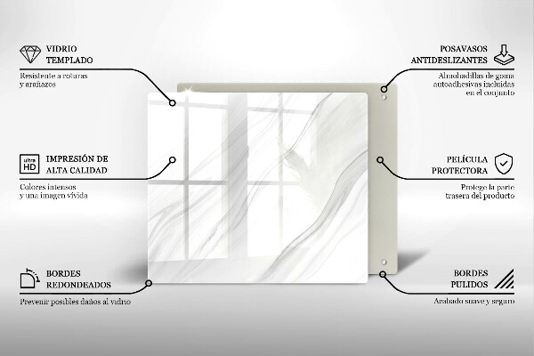 Płyta ochronna na kuchenkę Delikatny marmur